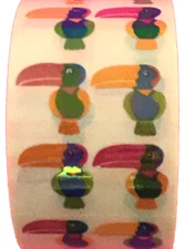 400 Toucan stickers in roll of 100 modules (2" x 2"), each sticker 1.00" RMP2002