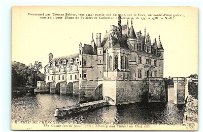 S02-8322, CHATEAU DE CHENONCEAUX, THE CASTEL NORTH, 100 YEAR-OLD POSTCARD