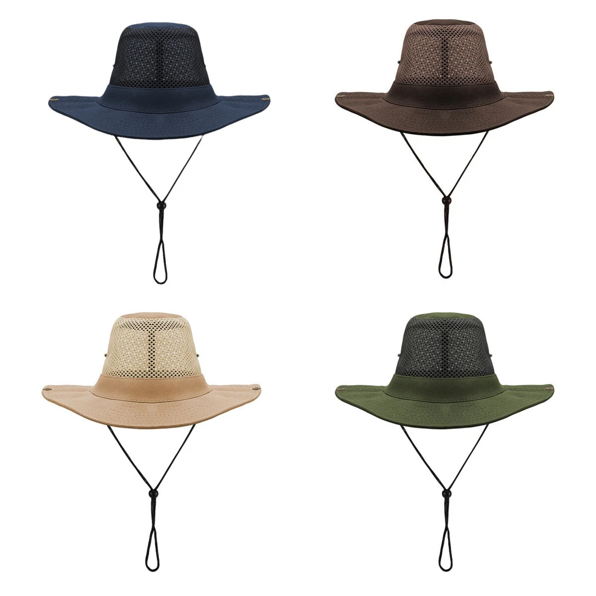 Summer Fedora Hat Wide Brim Sun Hats for Mens Womens UPF 50+ Fishing Hiking Cap