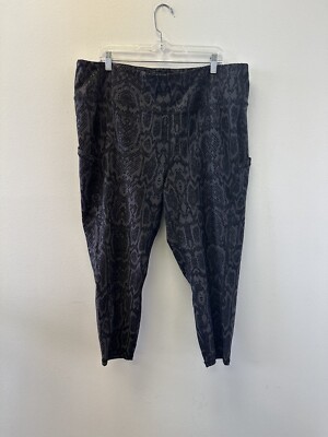 Torrid Active Black Gray Leggings Side Pockets Size 4x