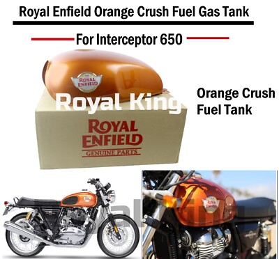 Royal Enfield Interceptor 650cc '' Orange Crush Benzin Gas Fuel Tank ''