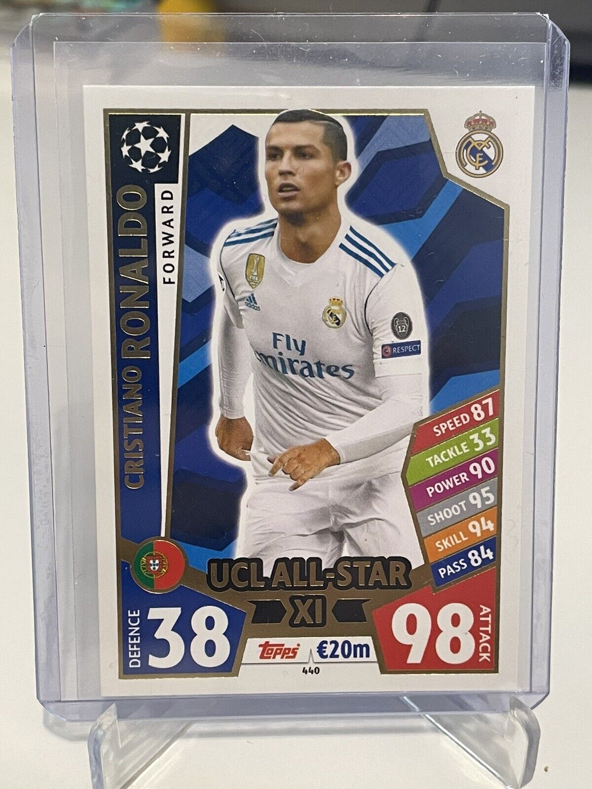 Topps UEFA Champions League CL 2017/2018 Cristiano Ronaldo Foil sticker #5