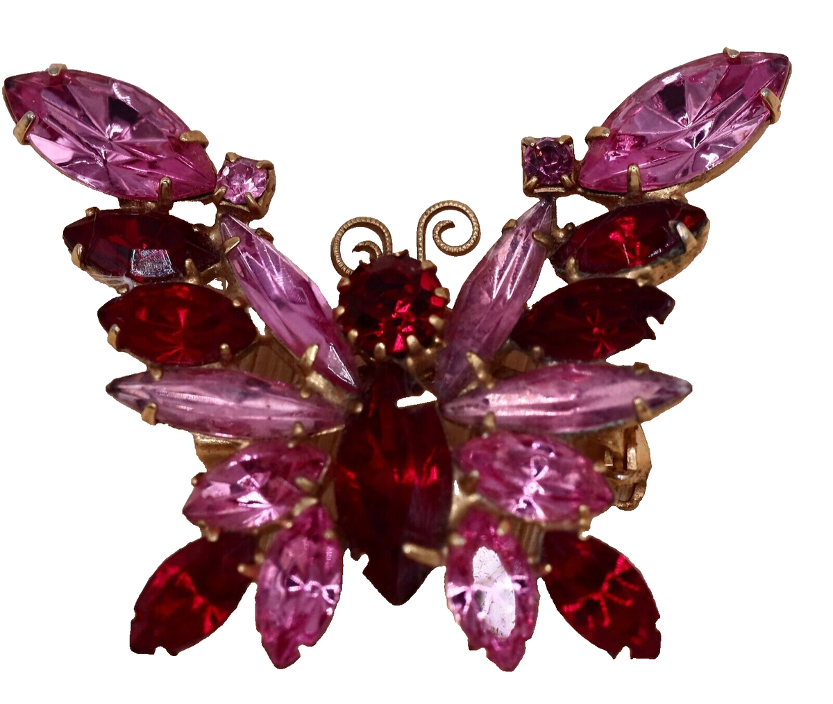 Juli✴︎ Verified Juliana Pink & Fuchsia Butterfly Brooch Pin #1792