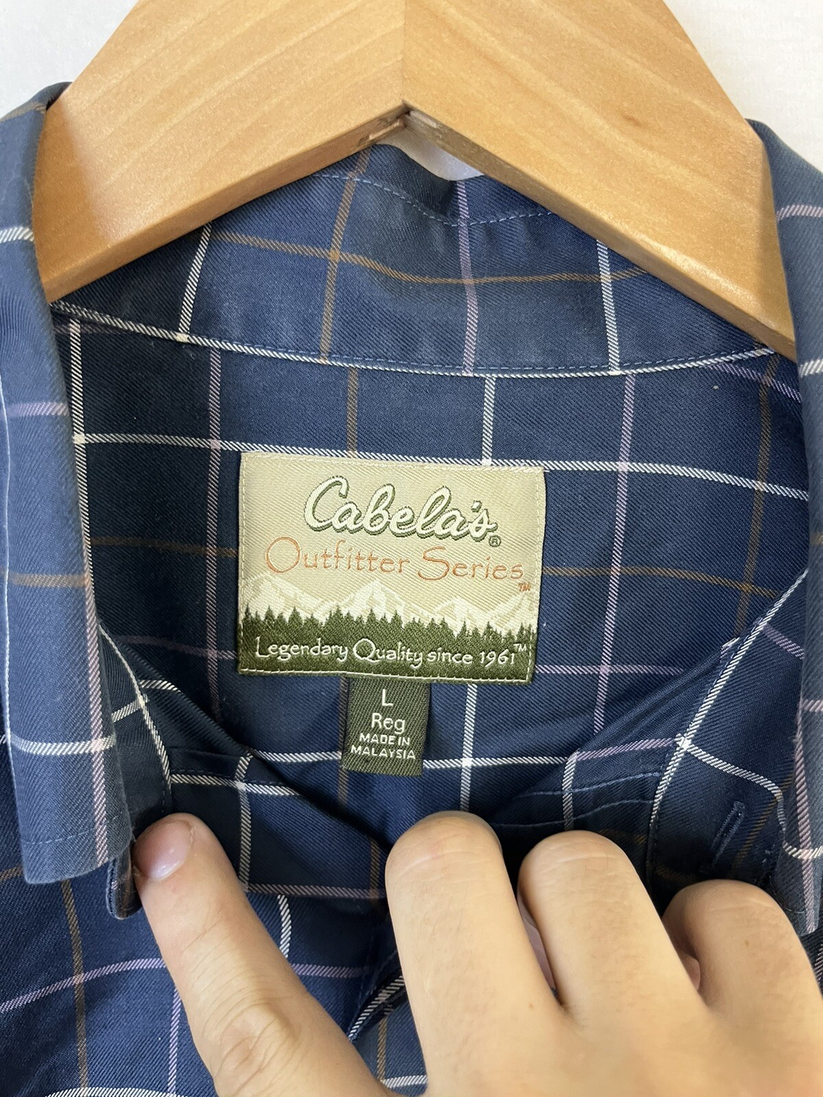 Vintage Cabelas Chamois Flannel Shirt Long Sleeve But… Gem
