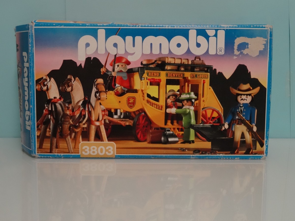 Playmobil Western Diligencia Reno Denver Louis Oeste 1994 rf 3803 caja  original