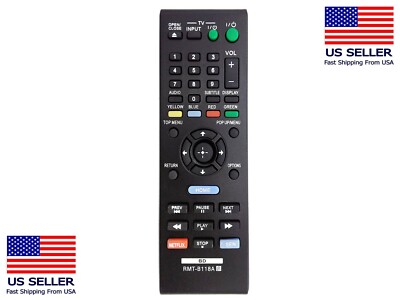 New Replaced Remote RMT-B118A for Sony Blu-ray Player BDP-S1100 BDP-S185WM
