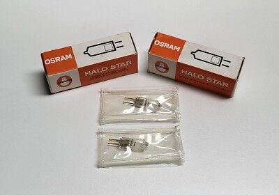 NOS OSRAM HALO STAR 12V 20W Tungsten Halogen Lamp Bulbs 64 425 (2PCS)