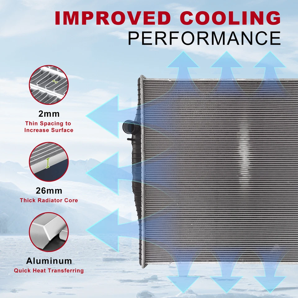 Radiator Fits Volvo VNL 2003-2008 VNM 2004-2009 Mack CXN 2005-2007 CHN 2006-2007 - Изображение 3 из 4