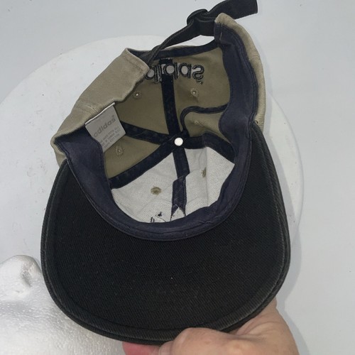 Adidas Tan Embroidered Logo Hat Cap Adjustable One Size Corduroy - Picture 7 of 9