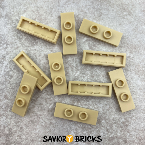 LEGO 34103 Plate, Modified 1 x 3 with 2 Studs - TAN (10pcs) - Picture 1 of 1