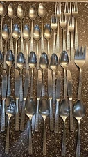 International Stainless Serenata Vintage Flatware 41 Pieces Mixed Lot