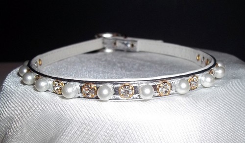 Cuello de perro de imitación perlas y cristales de joyas ostentoso mascota pequeña x ¡Pequeño lindo! - Imagen 32 de 63
