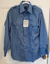 HORACE SMALL HS1133 MENS LONG SLEEVE SHIRT SIZE 16.5 / 35 - Blue