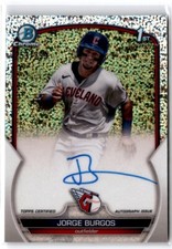 2023 Bowman Chrome 1st Edition Speckle Refractor Jorge Burgos Auto /299