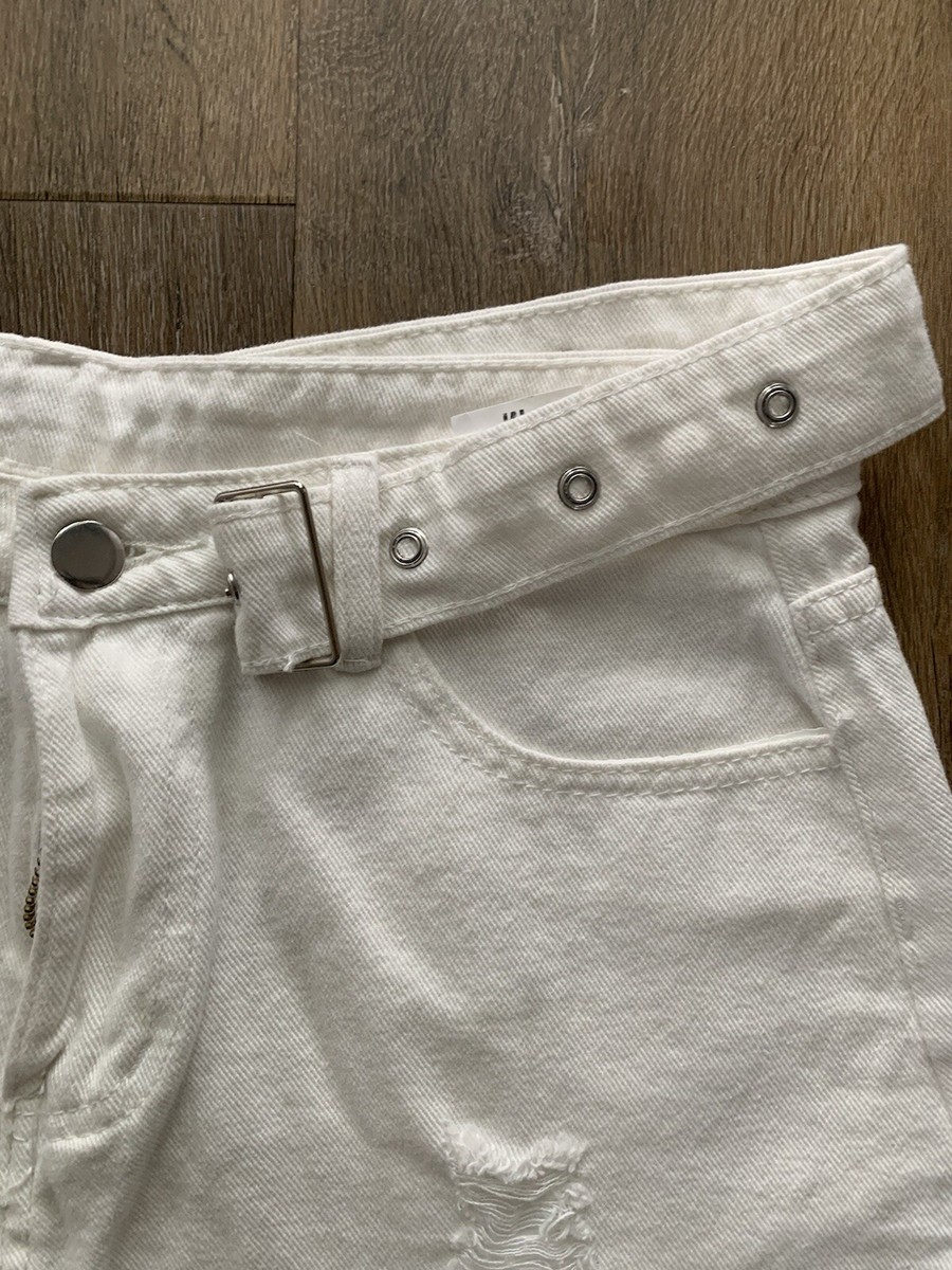 unbranded White Denim Shorts M UK
