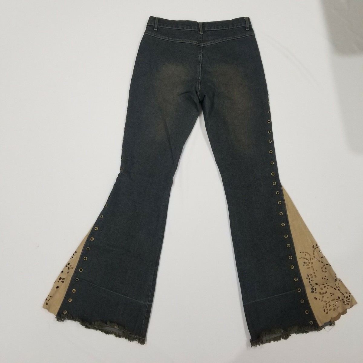 Vtg 90s Y2K Flare Bell Bottom Jeans (28x33) Boho Hippie Vtg 90s Y2K Flare Bell Bottom Jeans (28x33) Boho Hippie