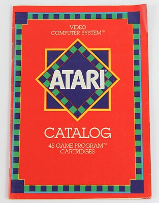 ATARI VIDEO COMPUTER SYSTEM CATALOG 45 Game Program Cartridges 1981