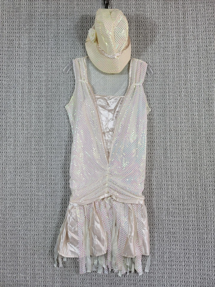 Disfraz Gatsby Niña Mujer Vestido Y Sombrero Solo Talla Adulto 6-12 De Rasta Imposta Foto 3 de 4