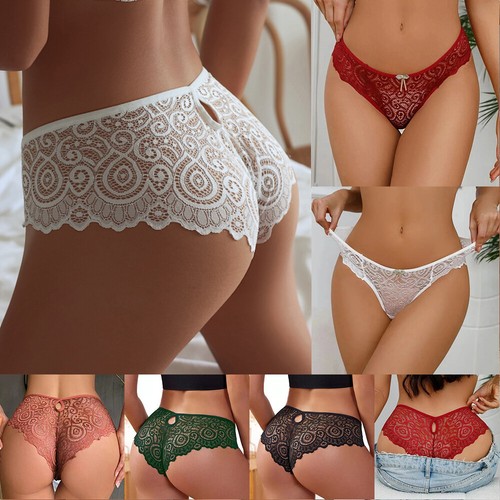 Women Sexy Lace Panties Knickers Lingerie Seamless Underwear G-string Briefs US - Picture 4 of 30