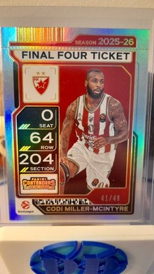 2025-26 Panini Contenders Euroleague Codi Miller-McIntyre Final Four Ticket /49