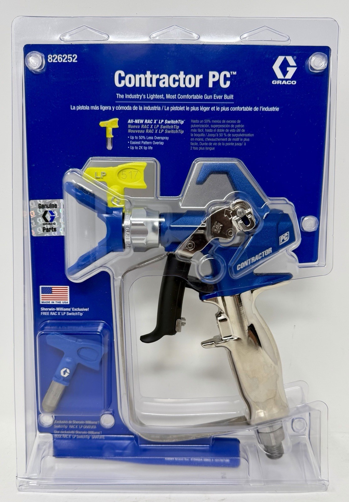 New Graco 826252 Contractor PC Compact RAC X Airless Paint Spray Gun SHIPS FREE!