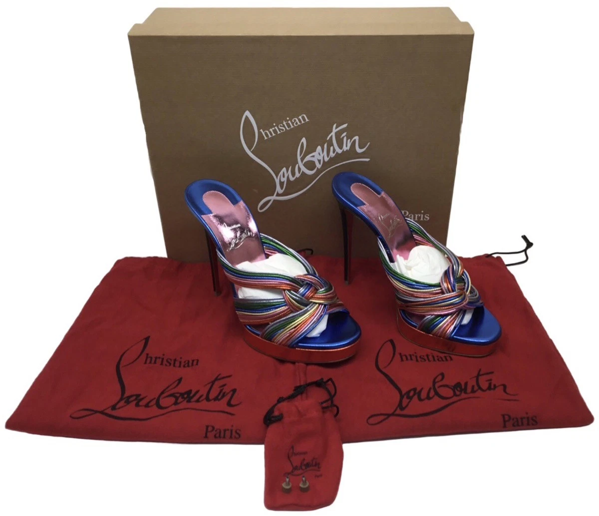 Christian Louboutin — CHRISTIAN LOUBOUTIN MULTITASKI ALTA 120 PLATFORM SANDALS METALLIC HE (EPJ032872)