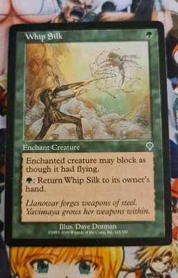 MTG  Whip Silk   Nm Invasion Magic The Gathering Card Og Green Blocker 