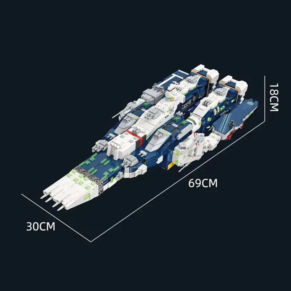 58144 MOC Nave Espacial SDF-1 Macross Bloques de Construcción 2 en 1 Anime Juguete Set 4682 piezas Foto 4 de 4