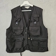 Vintage Columbia PFG Fishing Vest Men’s  L /XL  Multi Pocket Outdoor USA Black 