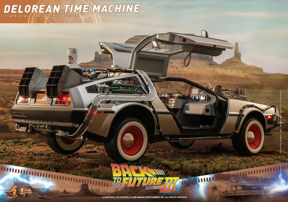 Movie Masterpiece Back to the Future PART3 Delorean Time Machine 1/6 Scale Model - Image 4 of 4