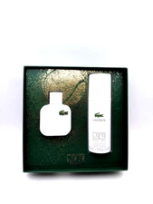 L.12.12. EAU DE LACOSTE BLANC-PURE POUR LUI MEN’S FRAGRANCE 2PCS GIFT SET.