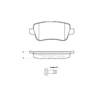 Bremsbelagsatz Scheiben 16,8 Mm Triscan Iam-Expertise FüR U.A. Fiat Croma