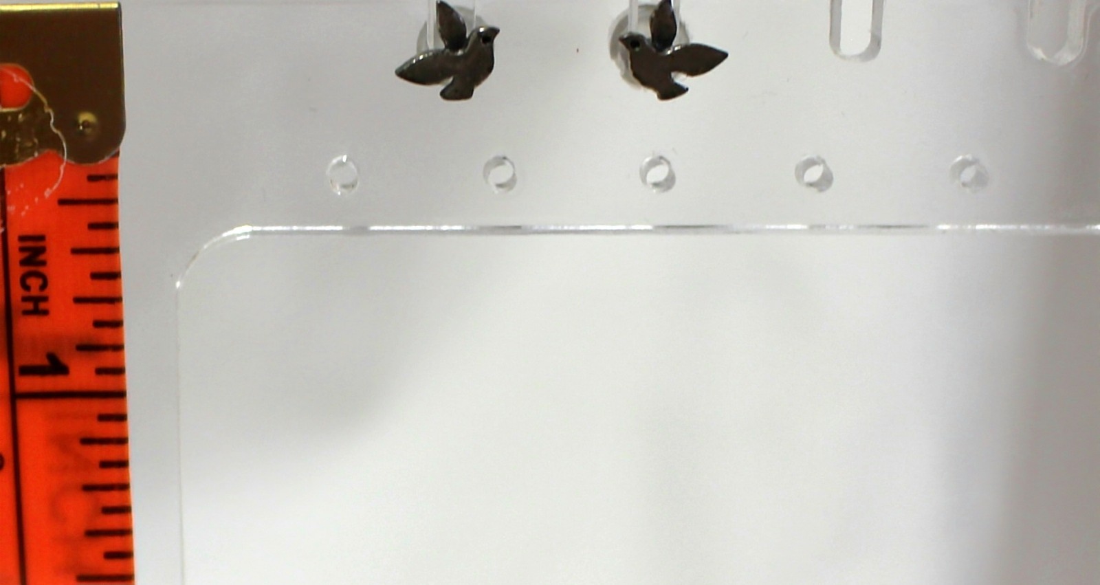 925 Marked Silver Tiny Dove/Bird Stud Earrings Pi… - image 1