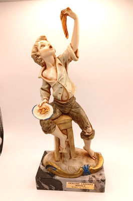 Vintage Fontanini Simonetti Junge isst Spaghetti Depose italienische Figur A12-1