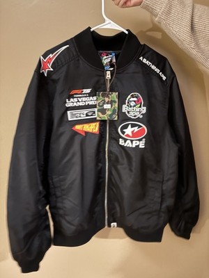 Bathing Ape F1 Jacket Size L Collaboration Full Zip Rare Las Vegas