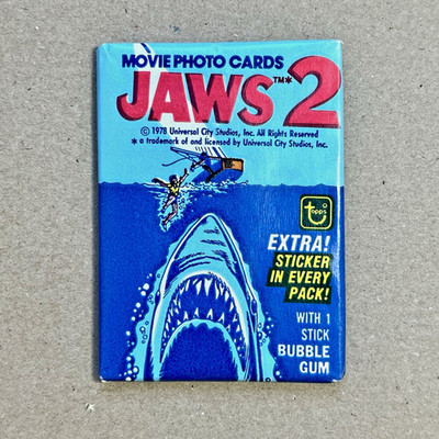 Jaws 2 (1978) Trading Cards Booster Pack - Topps - Peter Benchley: Der weiße Hai