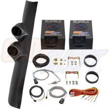 GlowShift Dual Pillar Pod w B7 Boost Pyro EGT Gauges for 94-97 Dodge Ram Cummins