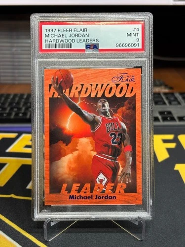 1997 Fleer Flair MICHAEL JORDAN Hardwood Leaders #4 PSA 9 NBA Chicago Bulls