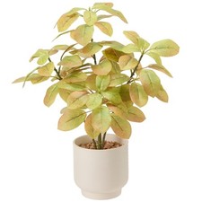 18" Fall Artificial Eucalyptus Plant,Indoor Fake Potted Plants with Fall Colors