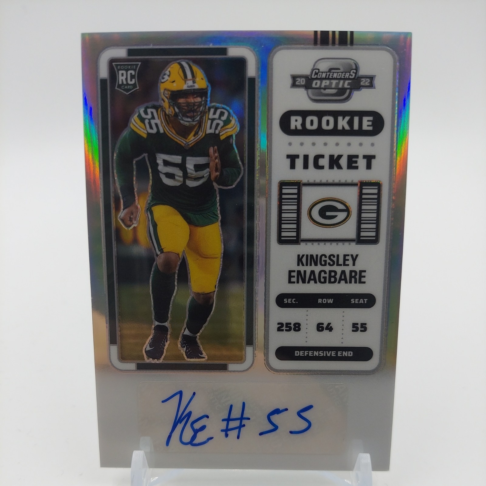 Kingsley Enagbare Panini Contenders Optic #181 Autograph-Silver