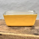 Vintage Pyrex Yellow 0502 Refrigerator Dish with Lid