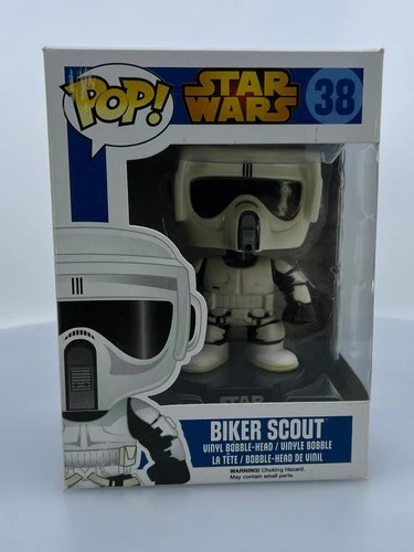 Funko POP! Star Wars Blue Box Biker Scout #38 Vinyl Figure DAMAGED BOX SEE PICS