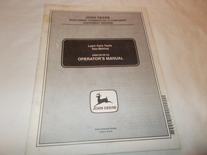 John Deere Lawn Care Tools Tow Behind Operator's Manual OMM138188 G0 