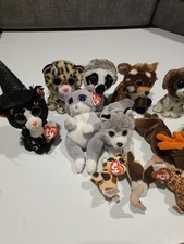 Ty Beanie Babies and Beanie Boos Plush Toys Lot with tags.
