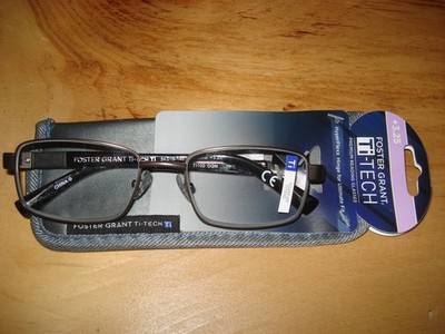 Foster Grant TI100 TI TECH TITANIUM CORE +3.25 Reading READERS Glasses