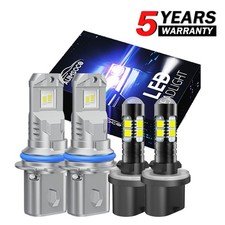 For Ford Mustang 1994-2004 6000K LED Headlight High Low Fog Light Bulbs Combo