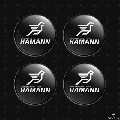 Hamann Wheel Center Cap Decals 4pcs 3D Domed Resin Sticker Emblems