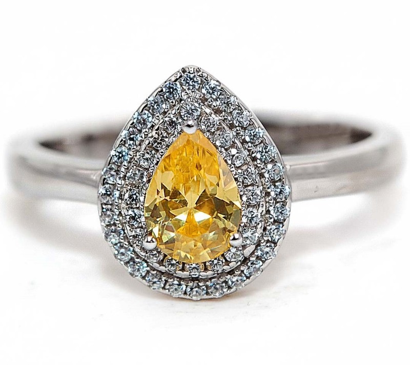 1CT Heat Treated Yellow Topaz 925 Solid Sterling Silver Ring Jewelry Sz 6 PC13-8