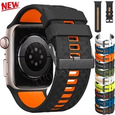 For Apple Watch 11 10 9 8 7 5 4 SE3 Ultra 3 2 1 Sports Silicone Wrist Band Strap