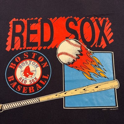 Vintage 1990 Logo 7 Boston Red Sox MLB Baseball T-Shirt Mens X